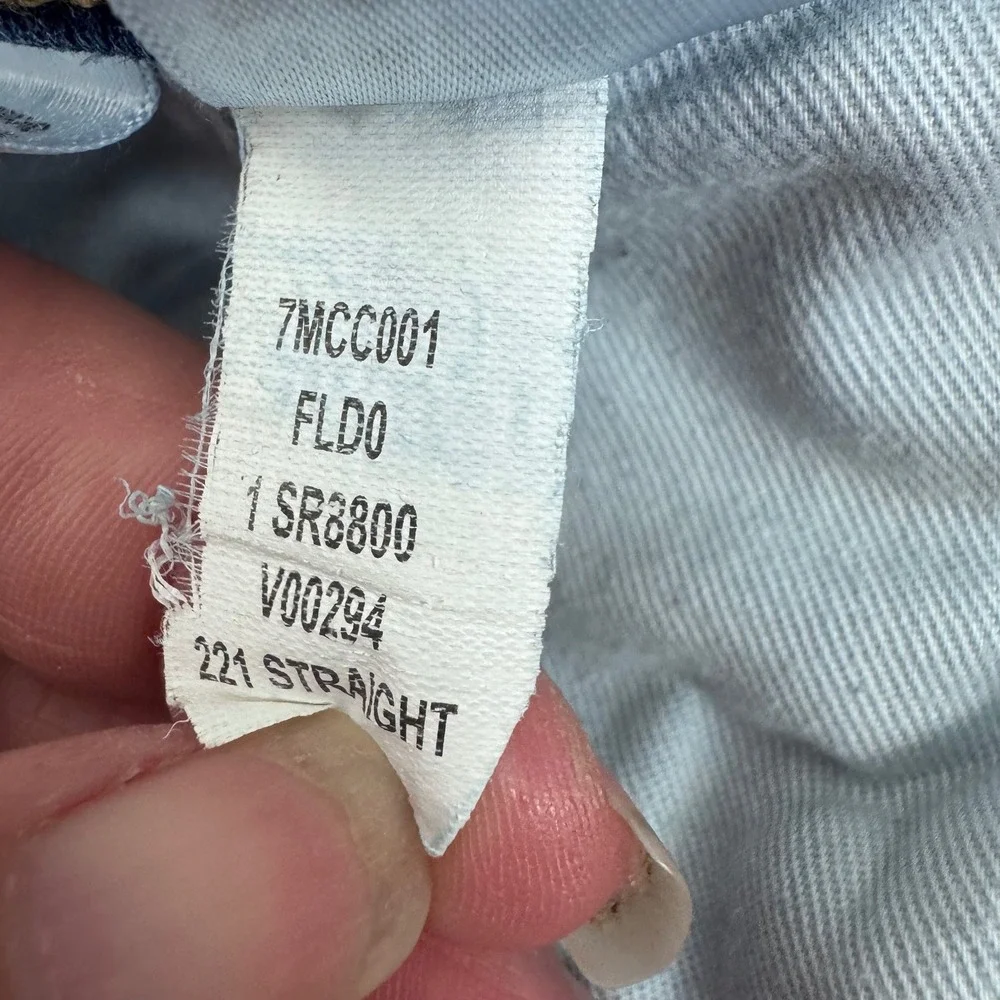 Lucky Brand 221 Straight Jeans Mens 36x32 Blue Medium Wash Stretch 7MCC001